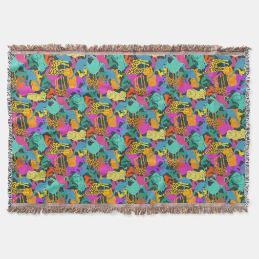 Couverture Motif animal de silhouettes (Devant)