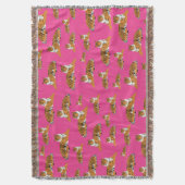 Couverture Motif animal du tigre de la jungle rose orange (devant Vertical)