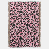 Couverture Motif animal léopard rose moderne (devant Vertical)
