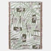 Couverture Motif animal mignon Sloth en forêt sauvage (devant Vertical)