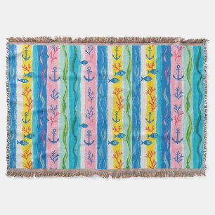 Couverture Motif aquarelle nautique rétro (4)