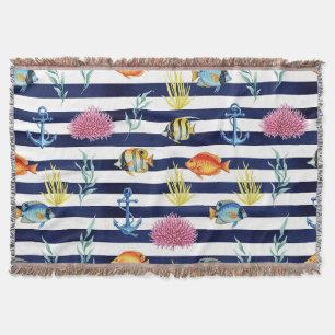 Couverture Motif aquarelle nautique rétro (8)