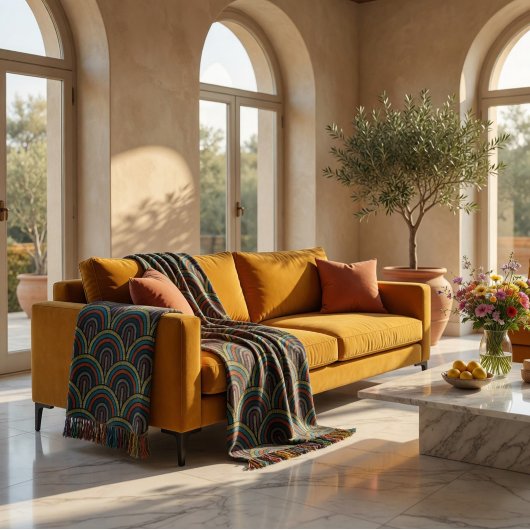 Couverture Motif Arch Boho Retro