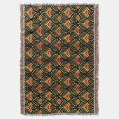 Couverture Motif Art déco or et rouge sur noir (devant Vertical)
