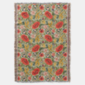 Couverture Motif Art Nouveau floral Coquelicots de William Mo (devant Vertical)