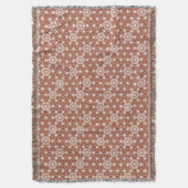 Couverture motif Asanoha japonais - terre cuite (devant Vertical)