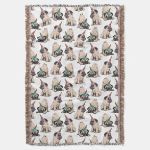 Couverture Motif aspirant de licorne des carlins de chiot