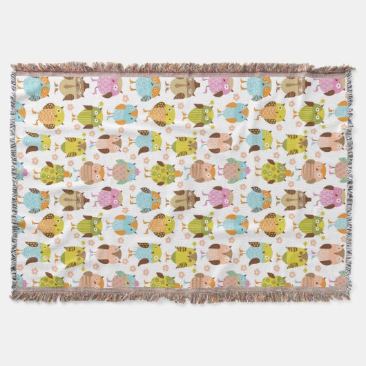 Couverture motif avec des oiseaux (Devant)