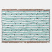 Couverture Motif avec des oiseaux et des arbres (Devant)