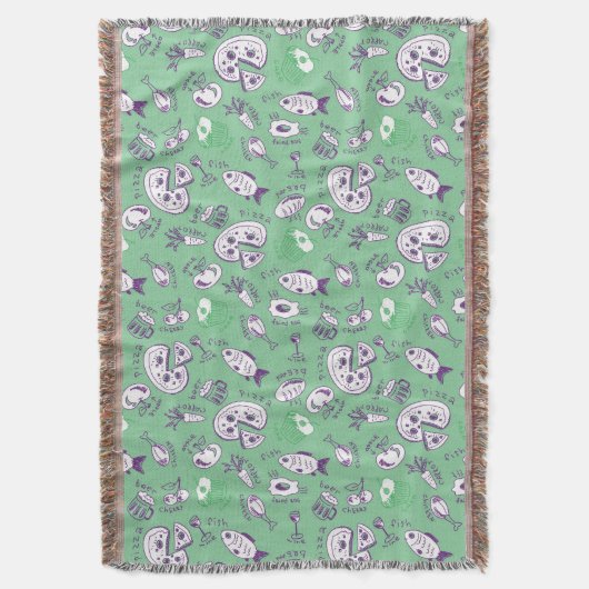 Couverture Motif avec la nourriture (devant Vertical)