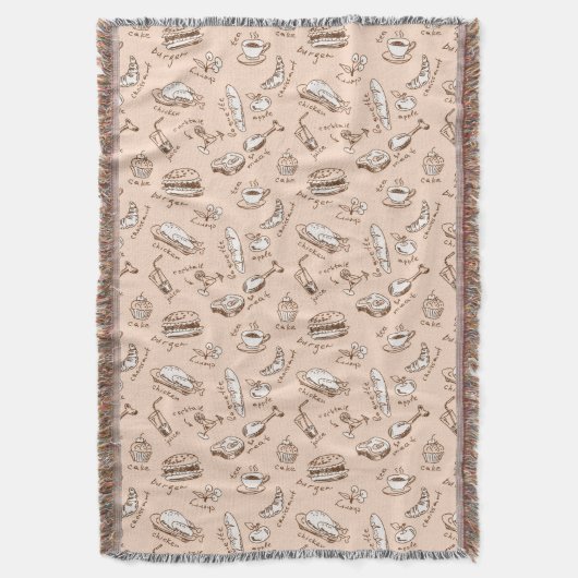 Couverture Motif avec la nourriture (devant Vertical)