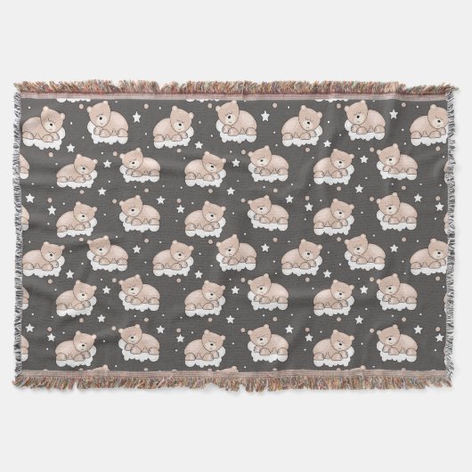 Couverture motif avec le petit sommeil d'ours (Devant)