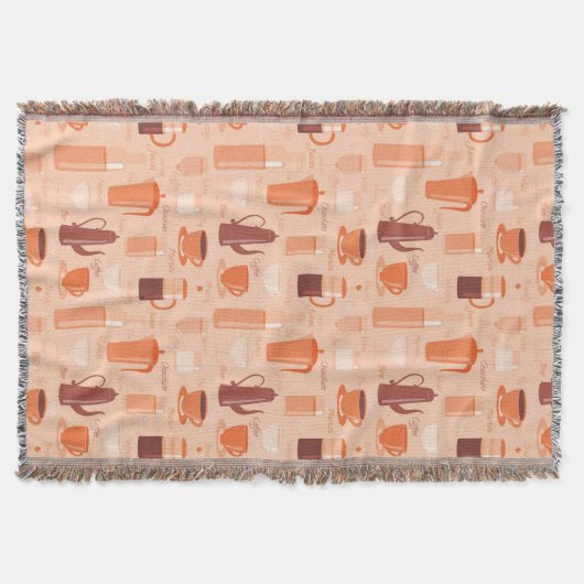 Couverture Motif avec les boissons et le texte (Devant)