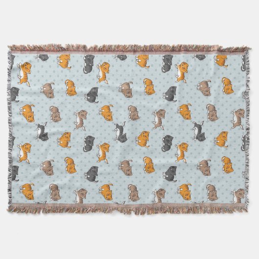 Couverture motif avec les chats drôles (Devant)
