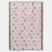 Couverture Motif aztèque géométrique tribal Rose Boho Dusty (devant Vertical)
