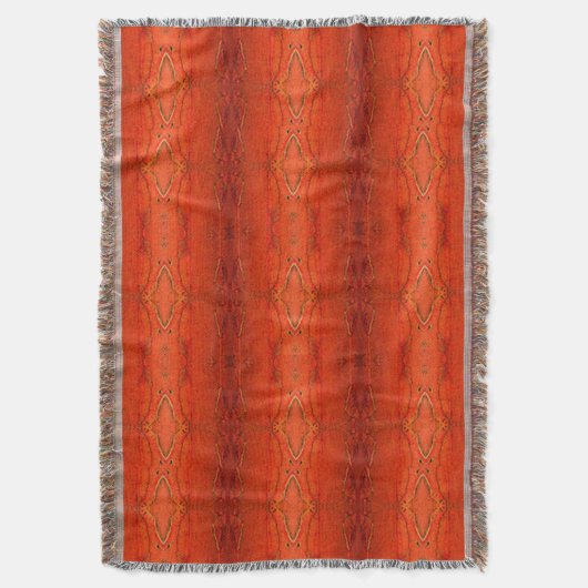 Couverture Motif aztèque orange rustique (devant Vertical)