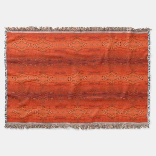 Couverture Motif aztèque orange rustique (Devant)
