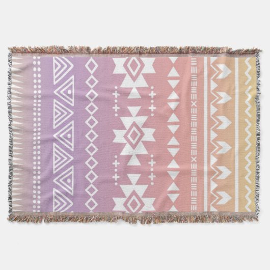 Couverture Motif aztèque tribal d'ombre (Devant)