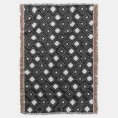Couverture Motif Aztèque tribal noir Boho (devant Vertical)
