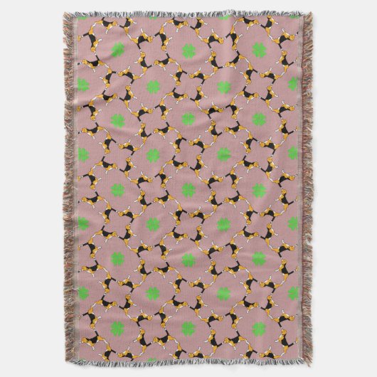 Couverture motif beagle (devant Vertical)