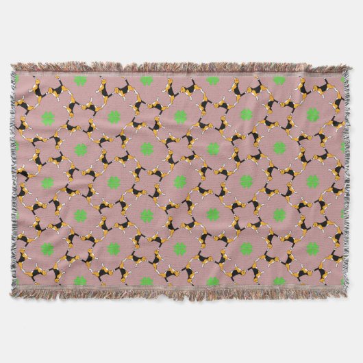 Couverture motif beagle (Devant)