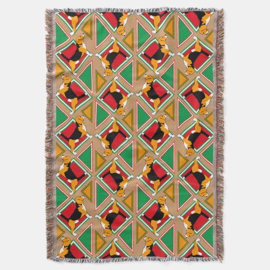 Couverture motif beagle (devant Vertical)