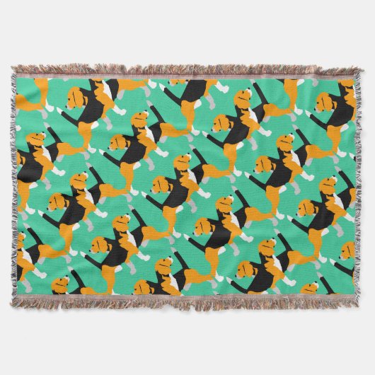 Couverture motif beagle (Devant)