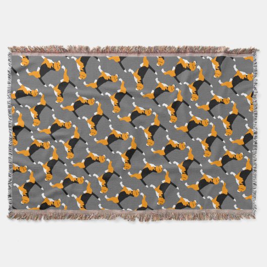 Couverture motif beagle (Devant)