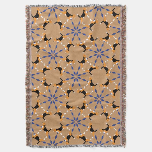 Couverture motif beagle (devant Vertical)