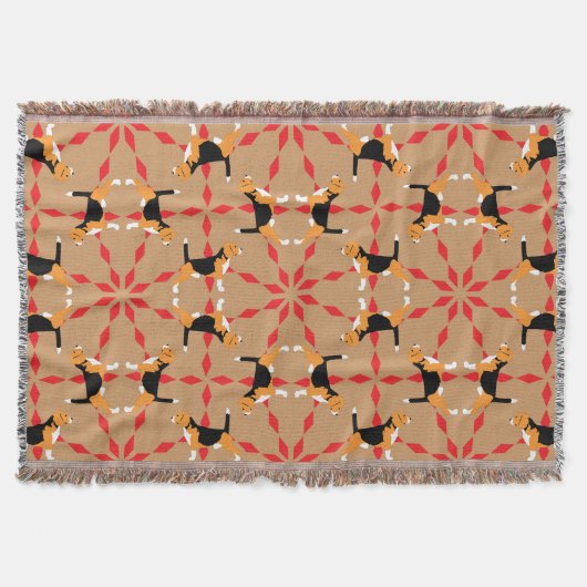Couverture motif beagle (Devant)