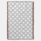Couverture Motif blanc gris-clair élégant de trellis (devant Vertical)