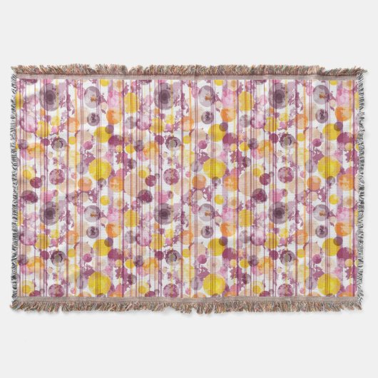 Couverture Motif blanc rayé tacheté (Devant)