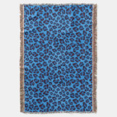 Couverture motif bleu de texture de léopard (devant Vertical)