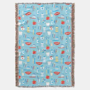 Couverture Motif bleu dentaire