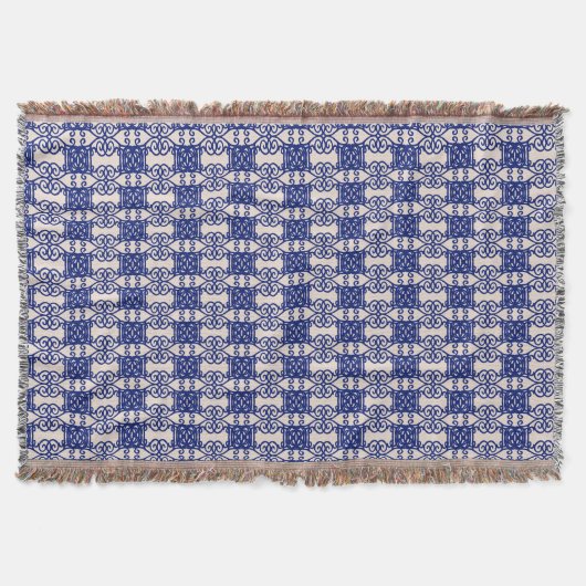 Couverture Motif bleu et beige élégant (Devant)