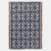 Couverture motif bleu floral de style baroque (devant Vertical)