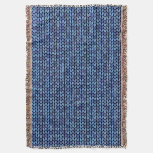 Couverture Motif bleu Knit (devant Vertical)