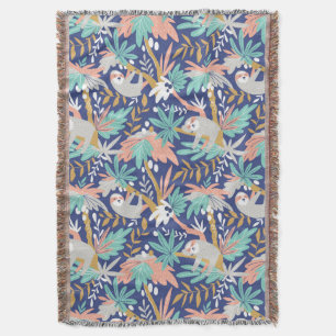 Couverture Motif bleu tropical de paresse