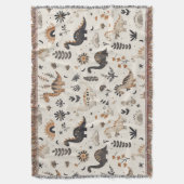 Couverture Motif Boho Jungle Dinosaur (devant Vertical)