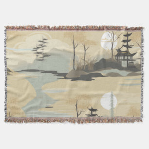 Couverture Motif botanique de la forêt de bambou Zen (4)
