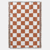 Couverture Motif Brown blanc À damiers chèque (devant Vertical)