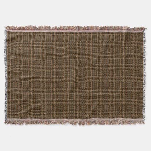Couverture Motif Brown de Houndstooth Coche de verre (Devant)