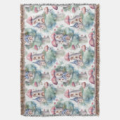 Couverture Motif Cabane Champignon Fantaisiste (11) (devant Vertical)