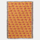 Couverture Motif cachemire persan orange oriental (devant Vertical)