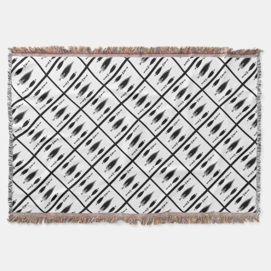 Couverture Motif carrelé par as de pique (Devant)