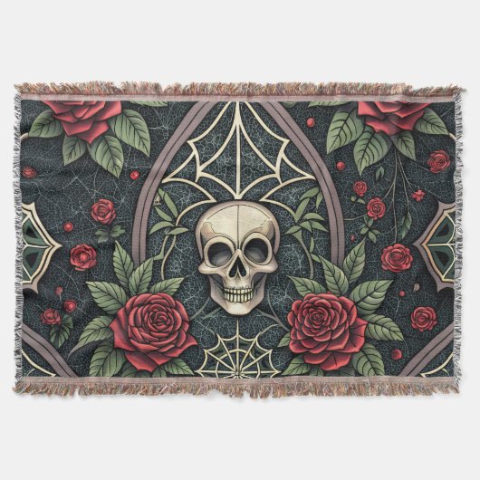 Couverture Motif céleste floral crâne gothique (3) (Devant)