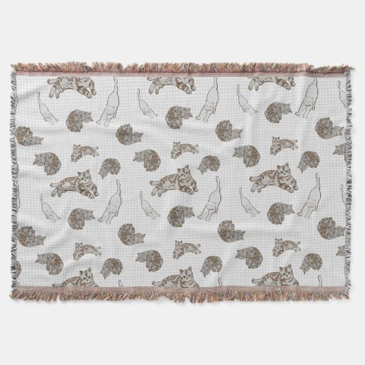 Couverture motif chats (Devant)