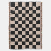Couverture Motif Checker - Beige (devant Vertical)