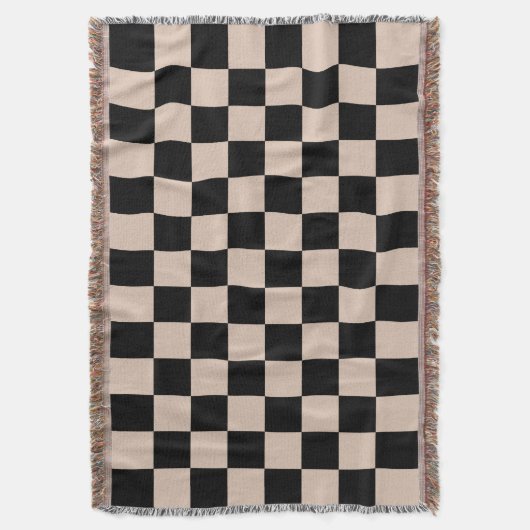 Couverture Motif Checker - Beige (devant Vertical)
