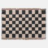Couverture Motif Checker - Beige (Devant)